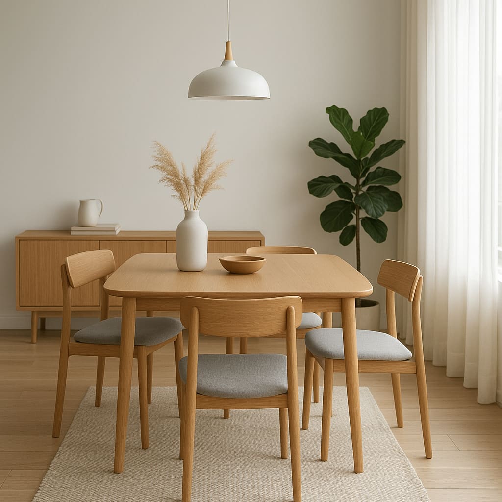 Modern étkezőasztal és székek